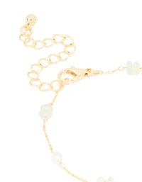 Gold Plated Pearl & Semi Precious Stone Bracelet