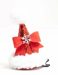 Santa Hat Hair Clip