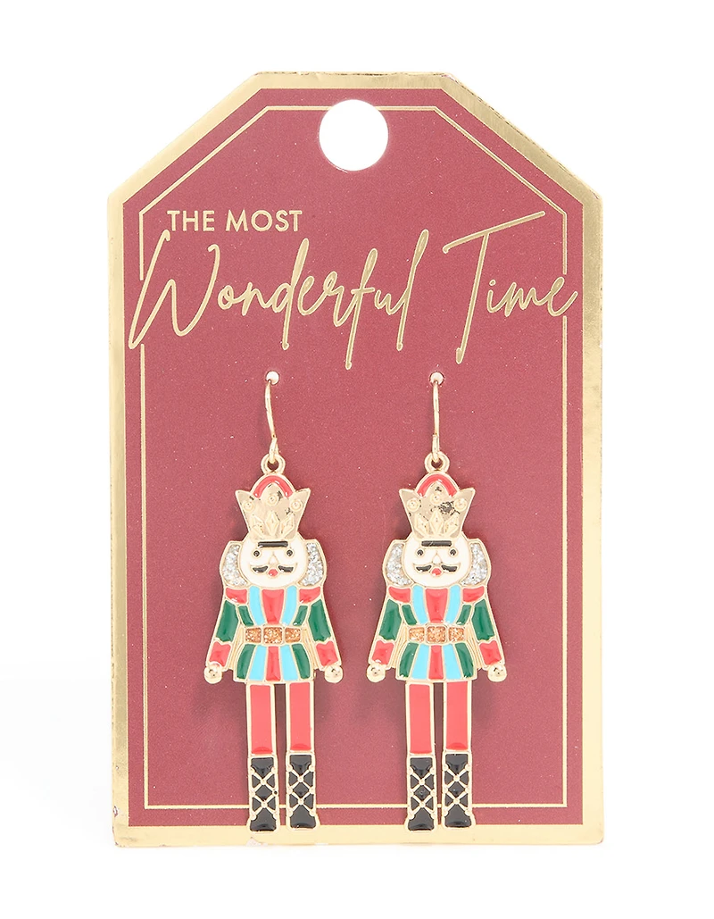 Gold Nutcracker Earrings