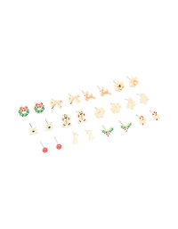 Gold Wreath & Shooting Star Earrings 12-Pack