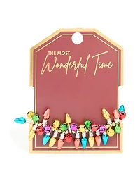 Multicoloured Mixed Metal Festive Lights Stretch Bracelet