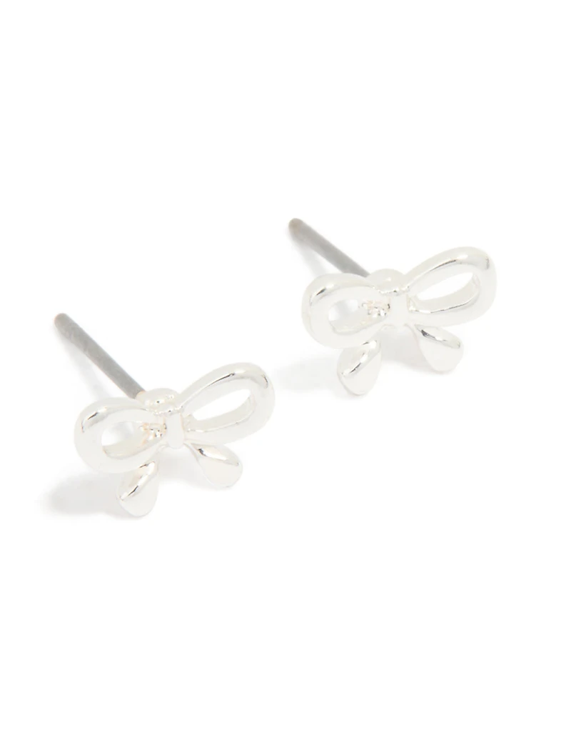 Boucles d’oreilles Silver Petite Bow Stud