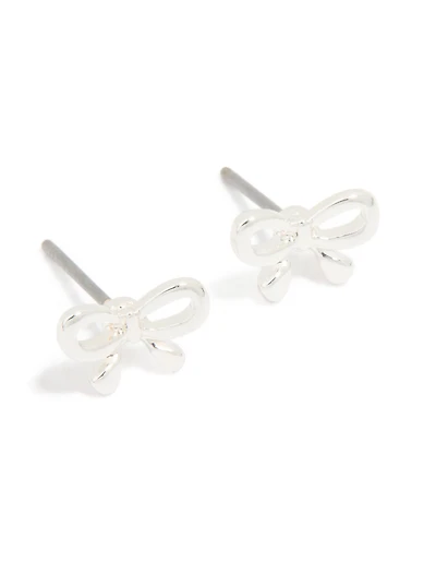 Boucles d’oreilles Silver Petite Bow Stud