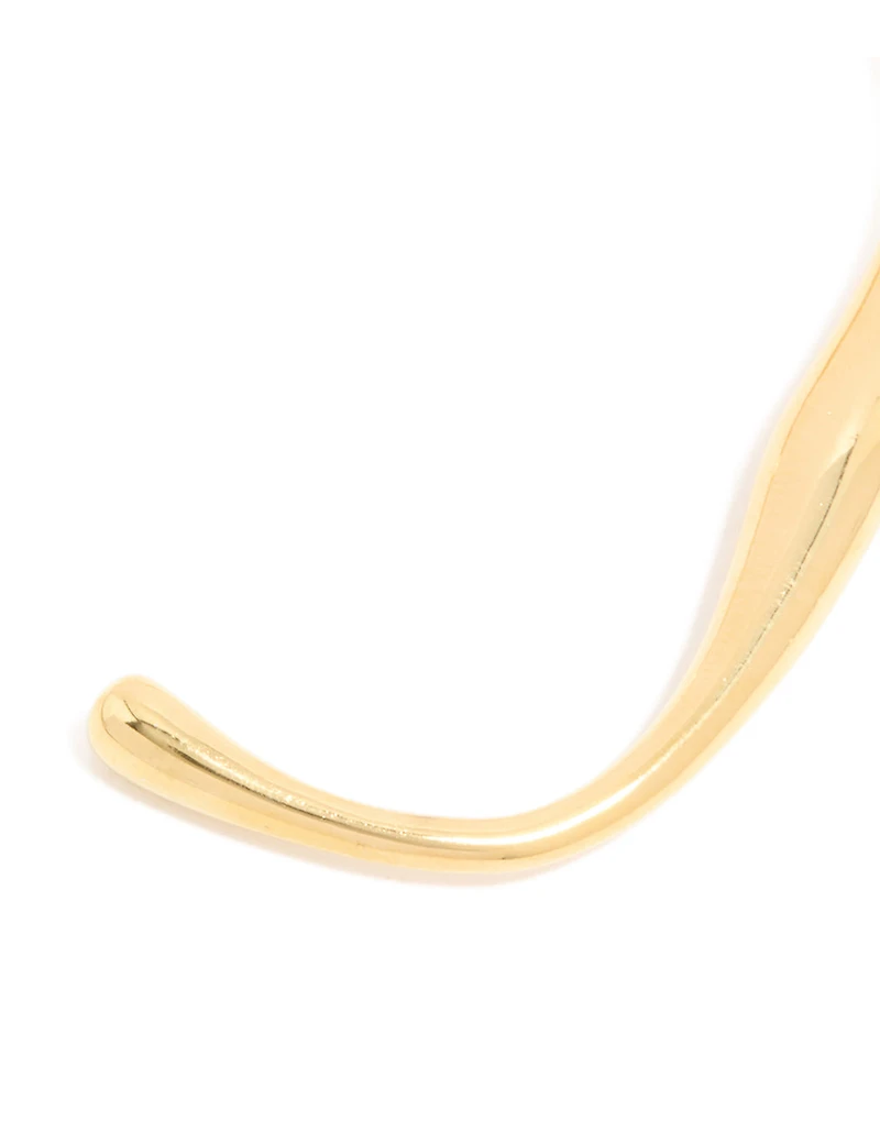 Waterproof Gold Plated Stainless Steel Organic Open Wrist Cuff