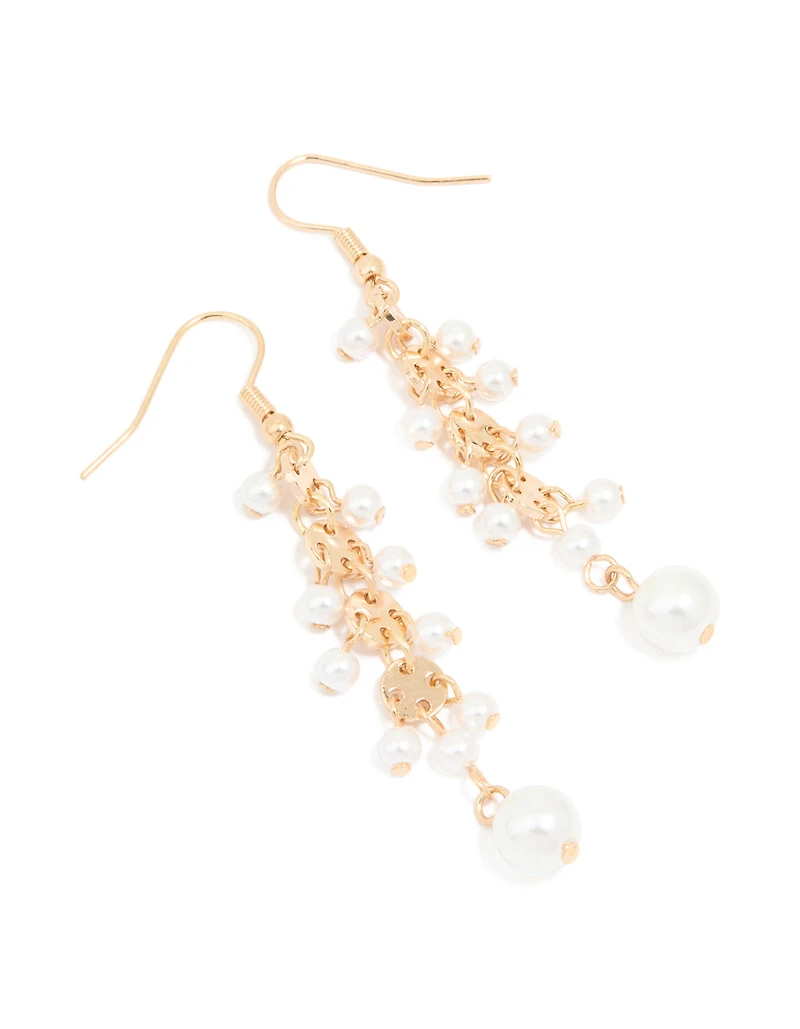 Boucles d’oreilles rondes en perle d’or