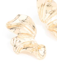 Boucles d’oreilles en éventail fleur en or