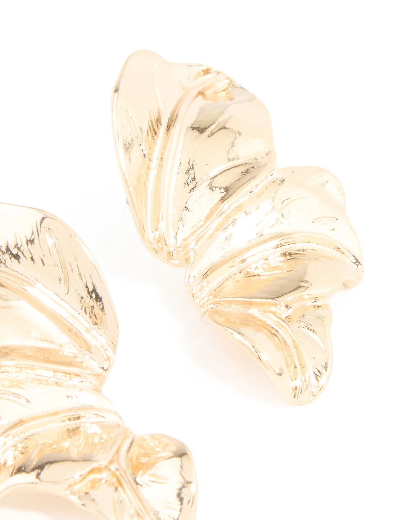 Boucles d’oreilles en éventail fleur en or