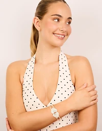 Bracelet à charnière à cœur métallique mixte