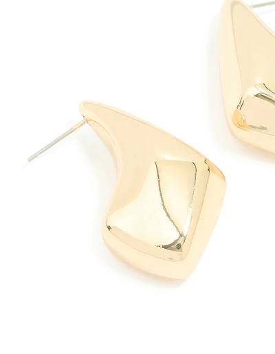 Boucles d’oreilles en forme de goutte angulaire en or