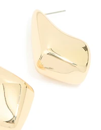 Boucles d’oreilles en forme de goutte angulaire en or