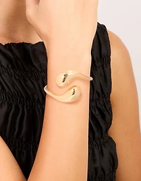 Manchette de poignet en Yin-Yang en or