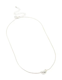 Silver Baby Pebble Pendant Necklace