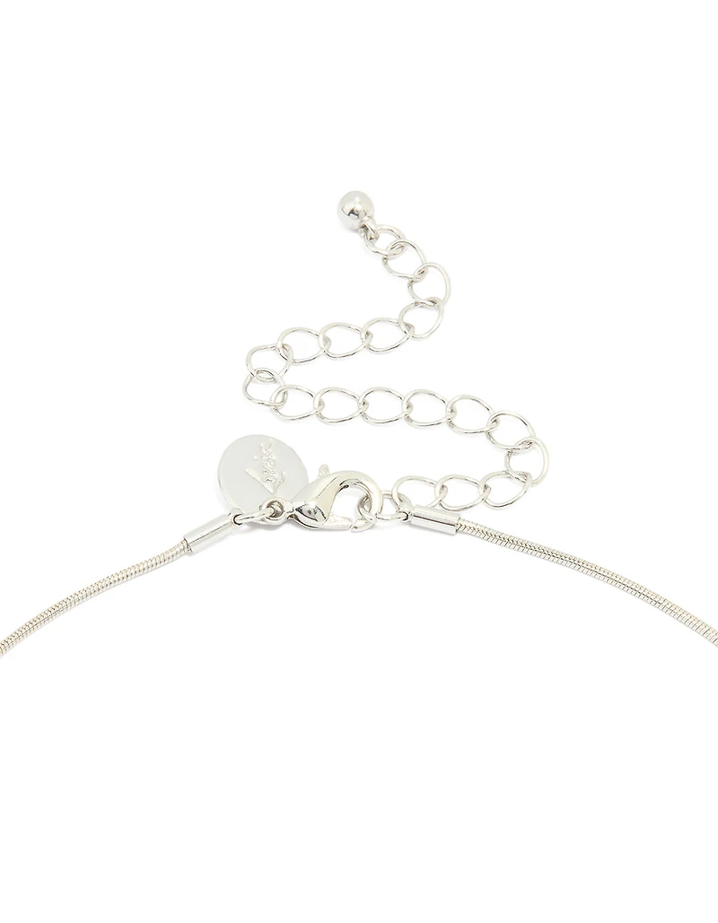 Silver Baby Pebble Pendant Necklace