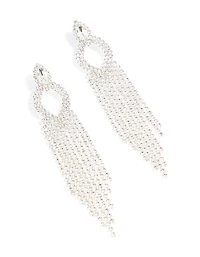 Boucles d’oreilles pendantes en poire et poire en argent