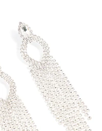 Boucles d’oreilles pendantes en poire et poire en argent