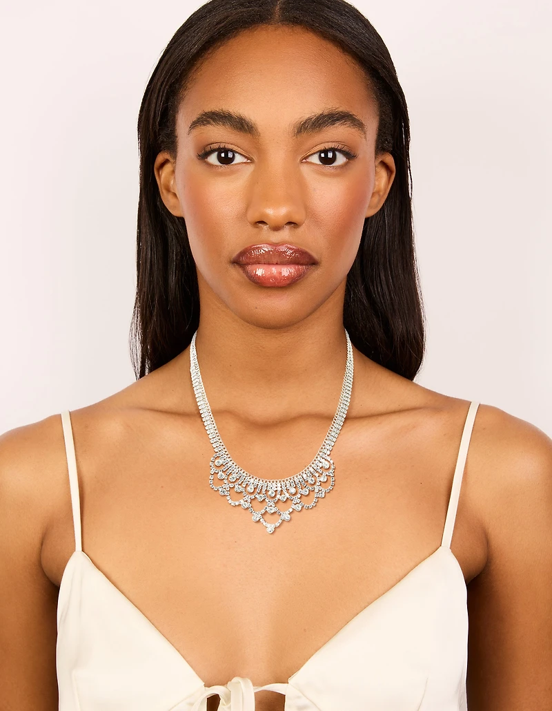 Collier Déclaration Princesse en Diamant en Argent