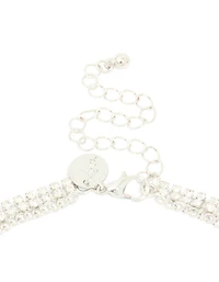 Silver Diamante Princess Statement Necklace