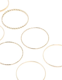 Gold Textured Bangles 12-Pack