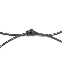 Silver Plated Pebble Cord Large Pendant Necklace