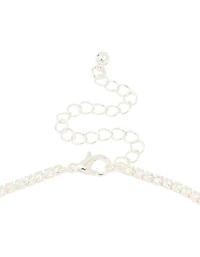 Silver Cubic Zirconia Tennis Necklace, Bracelet & Earrings Set