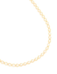 Gold Plated Pearl Inlay Chain Necklace