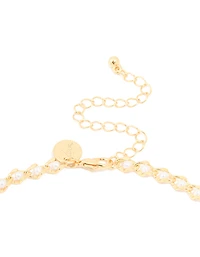 Gold Plated Pearl Inlay Chain Necklace