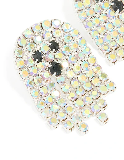 Boucles d’oreilles Silver Diamante Ghost Drop