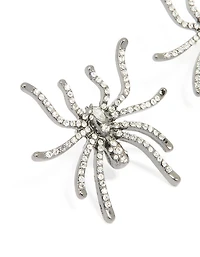 Gunmetal Large Spider Stud Earrings