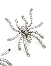 Boucles d’oreilles en forme de gros clous d’araignée Gunmetal