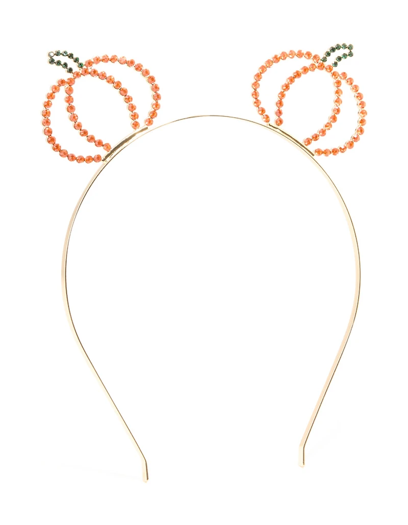 Gold Diamante Pumpkin Headband