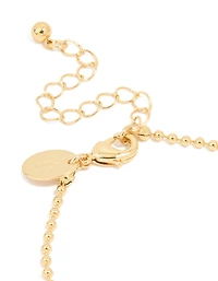 Gold Plated Cubic Zirconia Round Bezel Bracelet