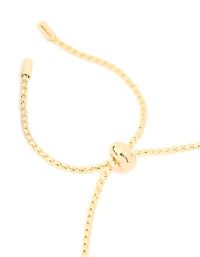 Gold Plated Cubic Zirconia Flower Detail Toggle Bracelet