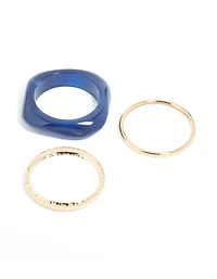 Acrylic Gold & Blue Bangle Pack
