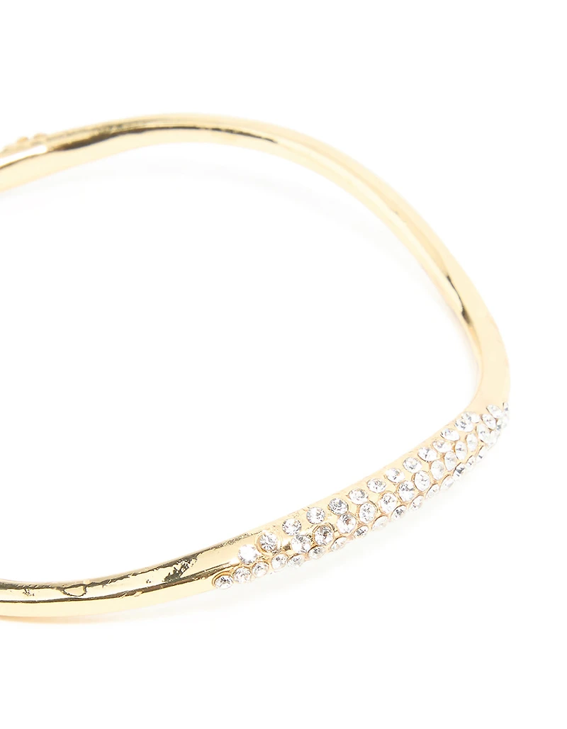 Bracelet ondulé Diamante plaqué or