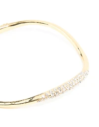 Bracelet ondulé Diamante plaqué or