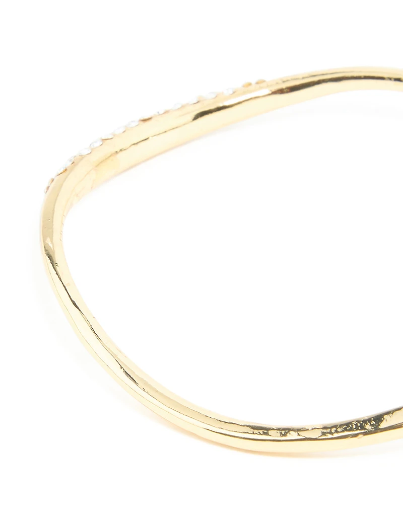 Bracelet ondulé Diamante plaqué or