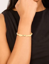 Gold Plated Organic Wavy Wrist Cuff