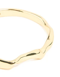 Poignet ondulé organique plaqué or