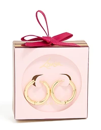 Gold Plated Medium Thick Hoop Earrings