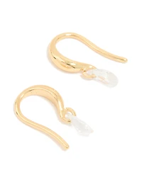 Gold Plated Cubic Zirconia Hook Earrings