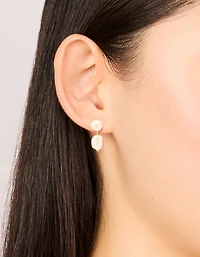 Boucles d’oreilles en perle d’eau douce plaquées or