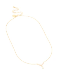 Collier pendentif cube en zircone plaqué or