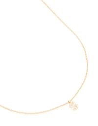 Collier cubique en zircone plaqué or