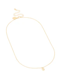 Collier cubique en zircone plaqué or