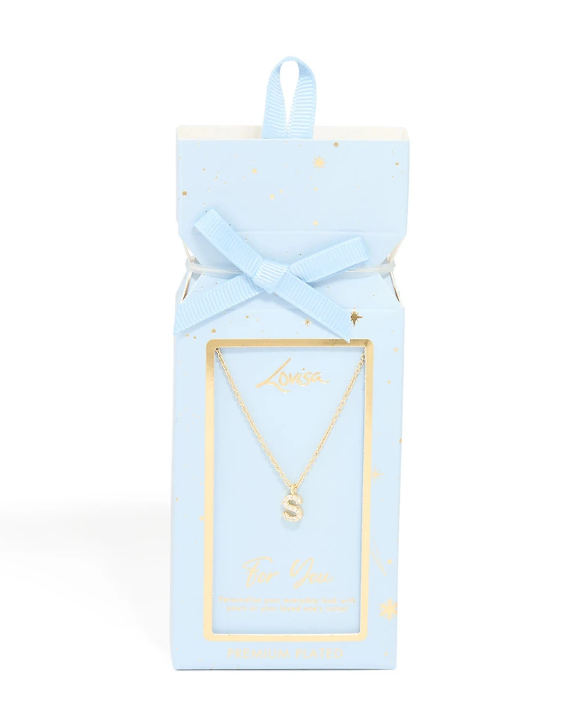 Collier cubique en zircone plaqué or