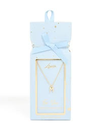 Collier cubique en zircone plaqué or avec la lettre M