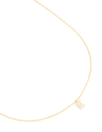 Collier cubique en zircone plaqué or