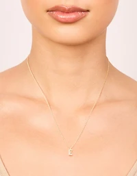 Collier cubique en zircone plaqué or