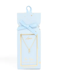 Collier cubique en zircone plaqué or