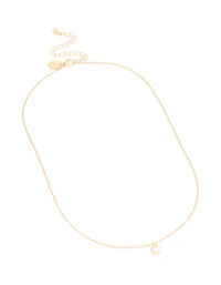 Collier cubique en zircone plaqué or avec la lettre C